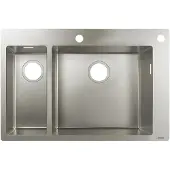 Hansgrohe S71 S712-F655 Einbauspüle 180/450 Edelstahl