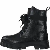 Marco Tozzi Damen Stiefeletten Leder Schnürboots 2-85212-27, Größe:37 EU, Farbe:Schwarz