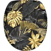 Sanilo WC-Sitz Golden Leaves, Toilettendeckel direkt vom Hersteller, Klodeckel, Klobrille, WC Deckel, Toilettensitz, Toilettenbrille, WC Brille