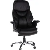 Hjh OFFICE PRADO Leder - Luxus Chefsessel Schwarz