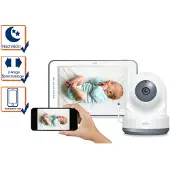 Elro Babyphone mit Touchscreen Monitor & Überwachungskamera - e Handy App