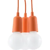 Sollux Hängeleuchte DIEGO 3 orange 3xE27 15W PVC 90x15x15cm