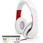 Fantec SHP-250AJ, Kabelgebunden, 30 - 16000 Hz, Musik, 196 g, Kopfhörer, Rot, Weiß