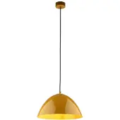 Licht-Erlebnisse Hängelampe Metall Ø 34 cm rund H: max. 165 cm Ocker E27 Modern Pendelleuchte