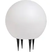 Ledvance ENDURA HYBRID BALL Außenleuchte, Hybridleuchte, 2W, 180lm, warmweiße Lichtfarbe, 3.000K Farbtemperatur, weiß, Kunststoff, IP44 & IP67 Schutzklasse, Solar- & Stromnetzbetrieb