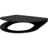 Delabie WC-Sitz Slim S21 schwarz Duroplast mit Deckel mit Abs-Auto.