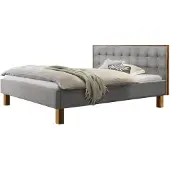 Hasena Polsterbett Noah Wildbuche | Stoff grau 140x200