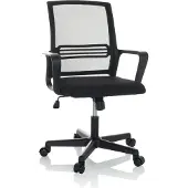 MyBuero Home Office Bürostuhl STAR-TEC YU I Schreibtischstuhl mit Armlehnen Netzstoff Drehstuhl