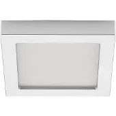 PRIOS LED-Deckenleuchte Alette, silber, 22,7cm, 18W, dimmbar