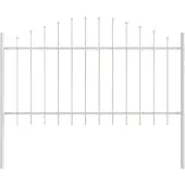 vidaXL Gartenzaun WOERDEN 7 Stk. 170 x 140 cm Weiß