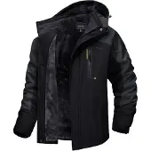 Sonstiges Herren Winter Skijacke Fleece Gefüttert Outdoor Softshelljacke XXL Schwarz-Grau