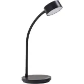 LINDBY LED-Tischleuchte Maori, schwarz, CCT, Metall, dimmbar
