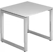 Hjh OFFICE PRO REGO 8 S - 80 x 80 Grau/Silber höhenverstellbar