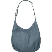 Cluty Damen Shopper blau, 28x31x7 cm, zweigeteiltes Hauptfach, Reißverschluss, verstellbarer Schultergurt