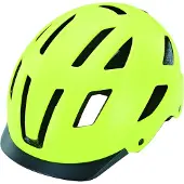 Prophete Fahrradhelm mit integrierter LED, EKO, ABS-Hartschale, robust konstruierter Helm aus EPS und gespritzter Textur Außenschale, Größe: 55-58 cm, Farbe: fluoreszierendes Gelb