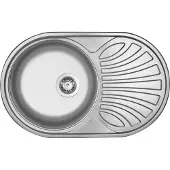 Deante 1-bowl steel sink with drainer