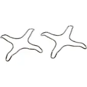 Fackelmann 45135 2x Gasherdaufsatz/-kreuz | verchromt | 125x125mm