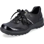 Rieker Damen Schnürschuh in Schwarz, Größe 40