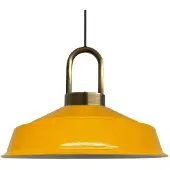 Bamyum Pendelleuchte Asletl-Lock Hängelampe aus Metall Ø40 cm Gelb Lampe