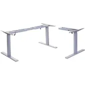 Mendler Gestell MCW-D40, variables Tischgestell für Eck-Schreibtisch, elektrisch höhenverstellbar Memory 45kg grau
