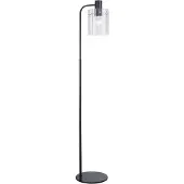 LUCANDE Stehleuchte Eirian, schwarz, Glas, 150 cm hoch, E27