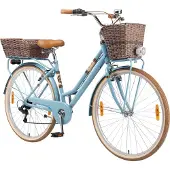 Bikestar Cityrad 7 Gang Shimano RD-TY21 Schaltwerk Kettenschaltung für Damen, Kettenschaltung