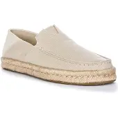 Toms Alonso Heritage Slip On Herrenschuhe aus Baumwolle mit Jute umwickelter Mittelsohle in Off Weiß – 12 UK - 46 EU - 13 US / Off White
