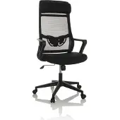 Hjh OFFICE Home Office Bürostuhl NEKEO Schreibtischstuhl mit Armlehnen Stoff / Netzstoff Drehstuhl