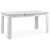 Sonstiges Ausziehbarer Tisch – BIRMINGHAM – 80B – automatisches synchronisiertes Öffnen – weißes Nachbildung – 8/10 Personen – 160–200 x 75 x 80 cm