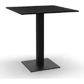 BIG Möbel Bistrotisch HPL Compact Premium | 80x80 cm Dunkler Schiefer | Gusseisen-Gestell 40x40 cm