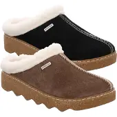 Rohde Damen Hausschuhe Pantoffeln Leder Foggia 6125, Größe:36 EU, Farbe:Schwarz