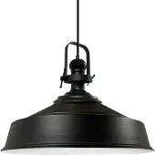 Bamyum Pendelleuchte Schwarz-Asletl Hängelampe Metall Ø40 cm, Modern Lampe