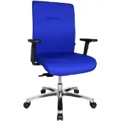 Topstar XXL Bürostuhl Big Star 10, BT190T W56 Stoff blau, Gestell alu