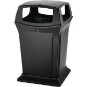 Rubbermaid Ranger-Behälter mit 4 Öffnungen, 170 l, schwarz