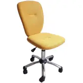 Vaja Jugenddrehstuhl Bürostuhl gelb chrom-gelb