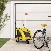 Prolenta Maison Exclusive - Fahrradanhänger Gelb Oxford-Gewebe und Eisen