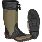 Fox Outdoor Gummistiefel oliv Größe 44 mit profilierter Laufsohle, für Angeln und Gartenarbeit