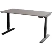 Assmann Elektrisch höhenverstellbarer Schreibtisch Y-Line Sichtbeton Anthrazit Schwarz, 120x70cm, Memoryfunktion, Kollisionsschutz,