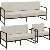 TecTake Garten-Loungeset Comosa für 6 Personen, XXL-Polsterung