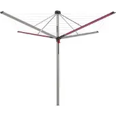 Proregal Wäschespinne Vento | 4 Tragarmen | 8 Leinenreihen | Aluminium | Sommerflieder| Hx 205x290cm | Geschlossene Rundform mit Abdeckkappe und Leineneinzug