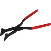 Stubai Quetschfalzzange 2828 – Spezialfalzzange geschmiedet, Backen 80 mm vergütet, Kanten abgerundet, rot kunststoffbeschichtet, ideal für hohe Falze und exaktes Eckfalzen, 850 g Gewicht