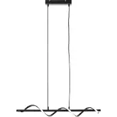 Brilliant schwarze LED Pendelleuchte EUNICE |Hängeleuchte 150cm Höhe | 22W 2600 Lumen 4000 Kelvin | Metall/Kunststoff