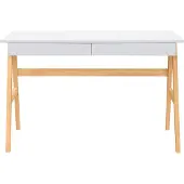 Miliboo Design-Schreibtisch Weiß und Holz BROOK