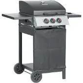 Chefgastro RIBEYE Gasgrill mit 2 Hauptbrennern plus Seitenkocher | aus rostfreier Stahl