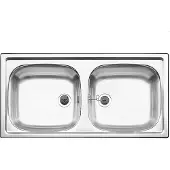 BLANCO 500372, Edelstahl, 2 Becken, 370 x 340 mm, 370 x 340 mm, 860 mm, 435 mm