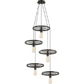 NINO LEUCHTEN Pendelleuchte 5-flg. JAN Metall Schwarz, 33100508