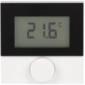 Möhlenhoff Alpha Smartware Raumbediengerät Display mit Designscheibe RDS 61011-N1, neutral, weiß