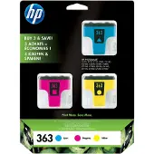 HP 363 3-pack Cyan/Magenta/Yellow Ink Cartridges, Cyan, Magenta, Gelb, Tinte auf Pigmentbasis, 3 Stück(e)
