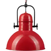 Bamyum Pendelleuchte Hängelampe Vintage Ø40 cm E27 Rot Metall Lampe