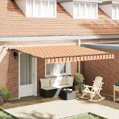 Syfax Markisenstoff Gelb und Orange 400 x 300 cm Polyester